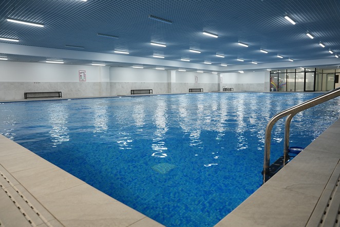 half Olympic size swimming pool